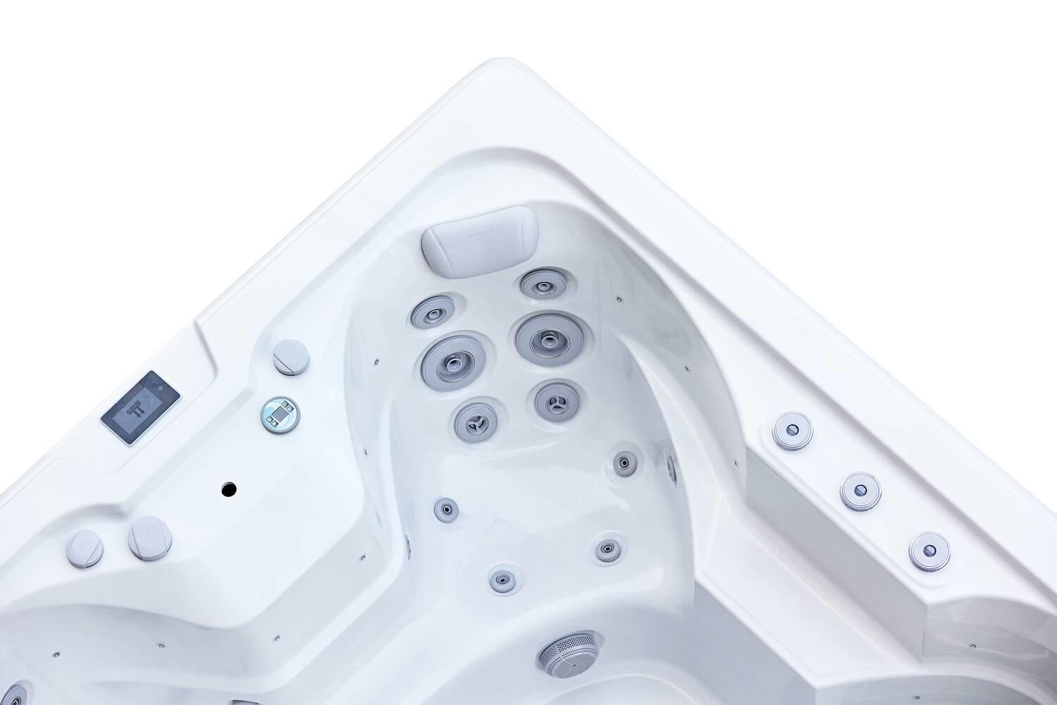 AquaSolus Swim Spa Flow für 2 Pers. - 11600 l - Sterling Silver Natural Grey