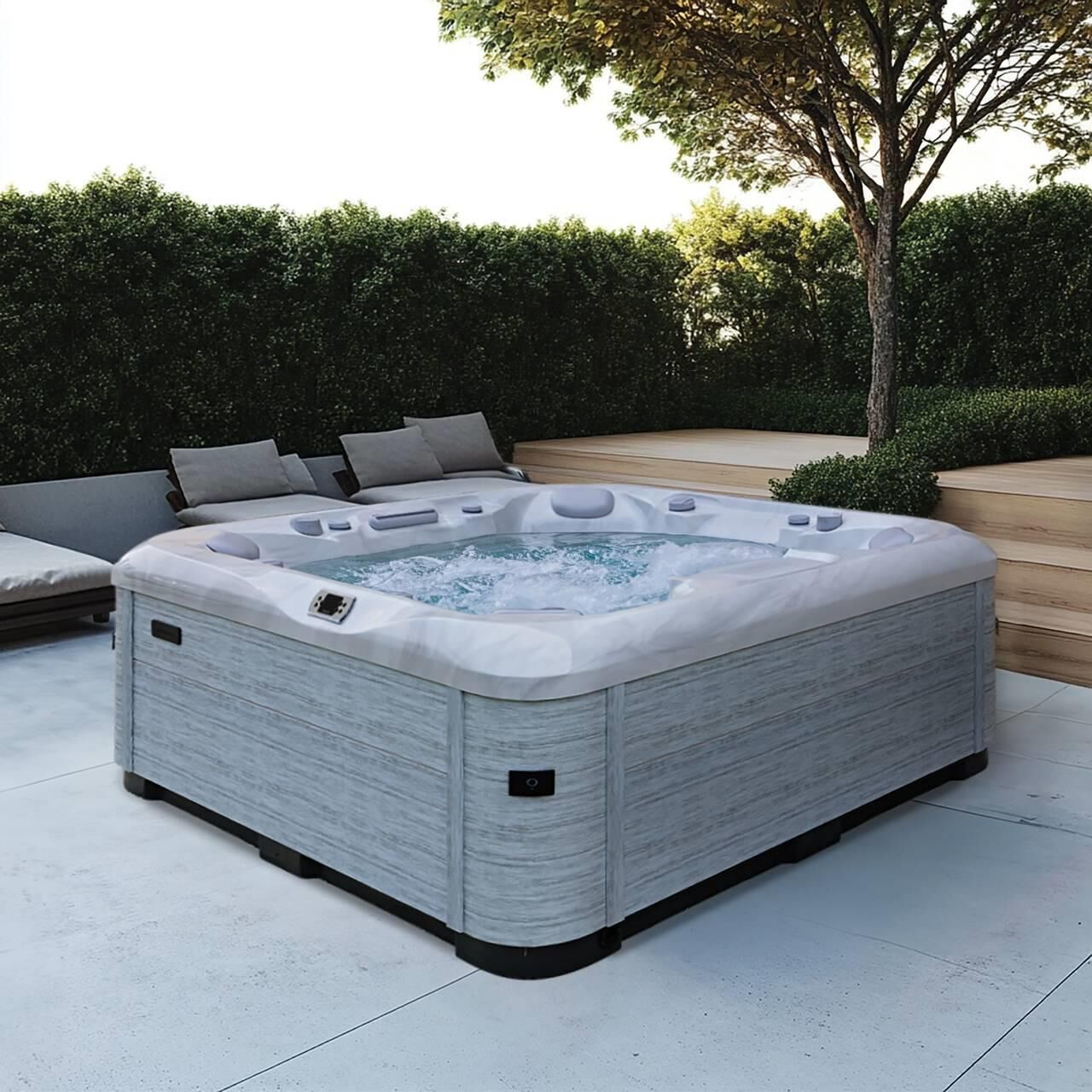 AquaSolus Whirlpool Calma für 6 Pers. - 1200 l - Sterling Silver Natural Grey AquaSolus Whirlpool Calma für 6 Pers. - 1200 l - Sterling Silver Natural Grey