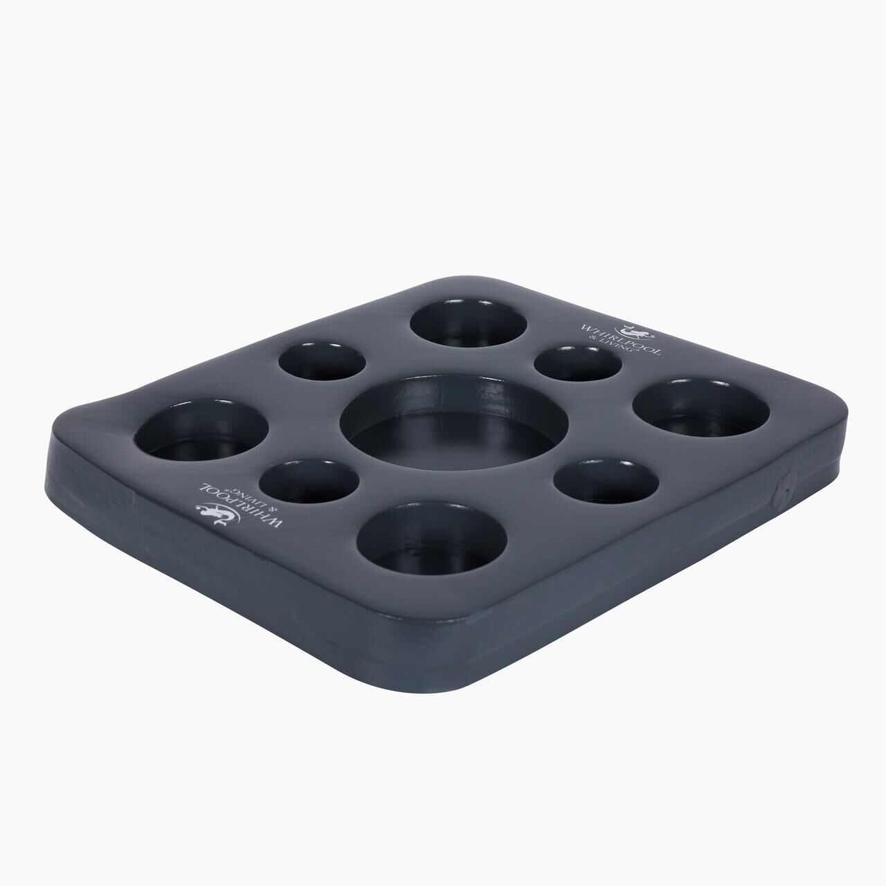 Schwimmtablett - Whirlpool-Getränkehalter - mit Spielbrett - 50 x 40 x 5 cm - anthrazit (Schach)