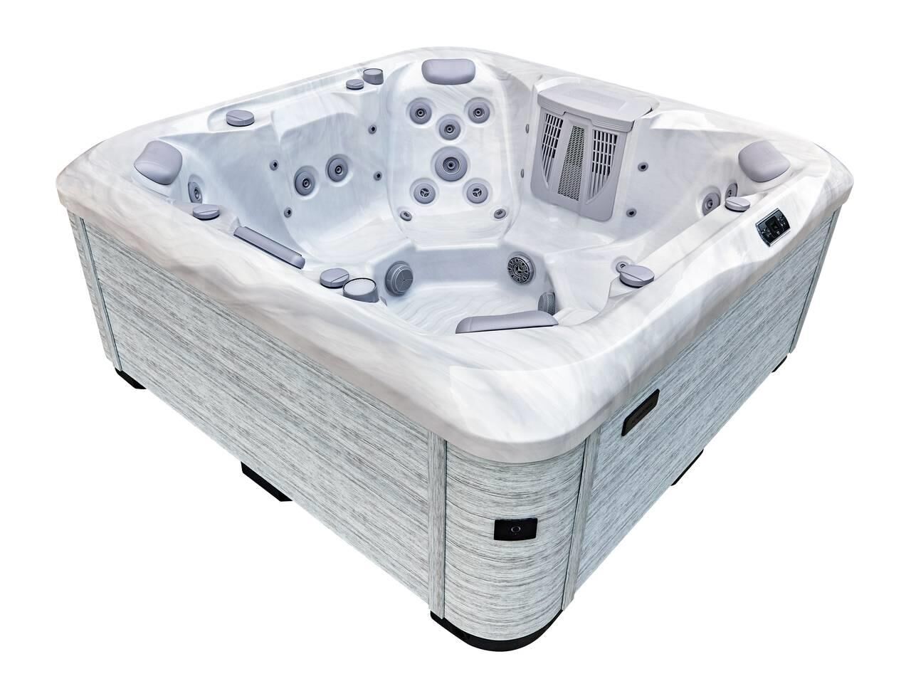 AquaSolus Whirlpool Calma für 6 Pers. - 1200 l - Sterling Silver Natural Grey AquaSolus Whirlpool Calma für 6 Pers. - 1200 l - Sterling Silver Natural Grey