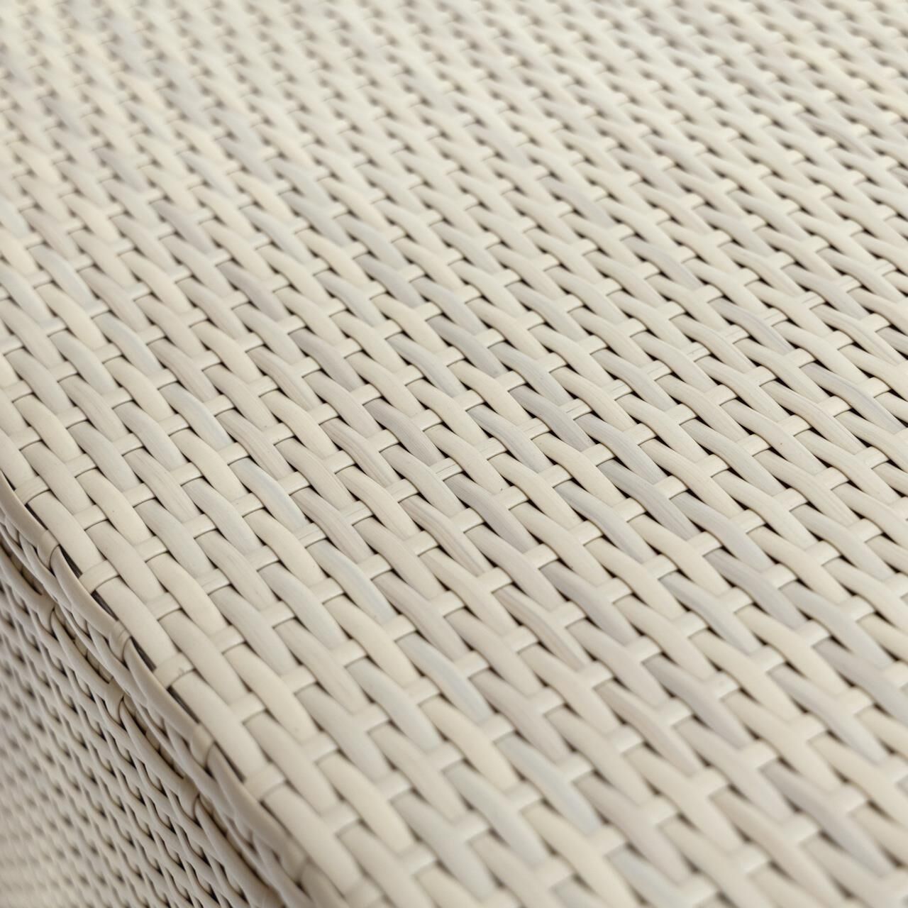 Garten-Aufbewahrungsbox Marinoir inkl. Auflage in grau - Polyrattan - 100 x 40 x 42 cm - white chocolate