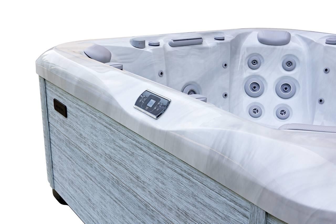 AquaSolus Whirlpool Calma für 6 Pers. - 1200 l - Sterling Silver Natural Grey AquaSolus Whirlpool Calma für 6 Pers. - 1200 l - Sterling Silver Natural Grey