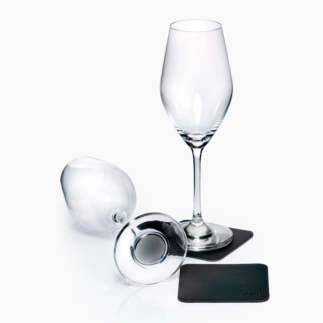 Magnet-Kristallgläser Champagner 2er Set