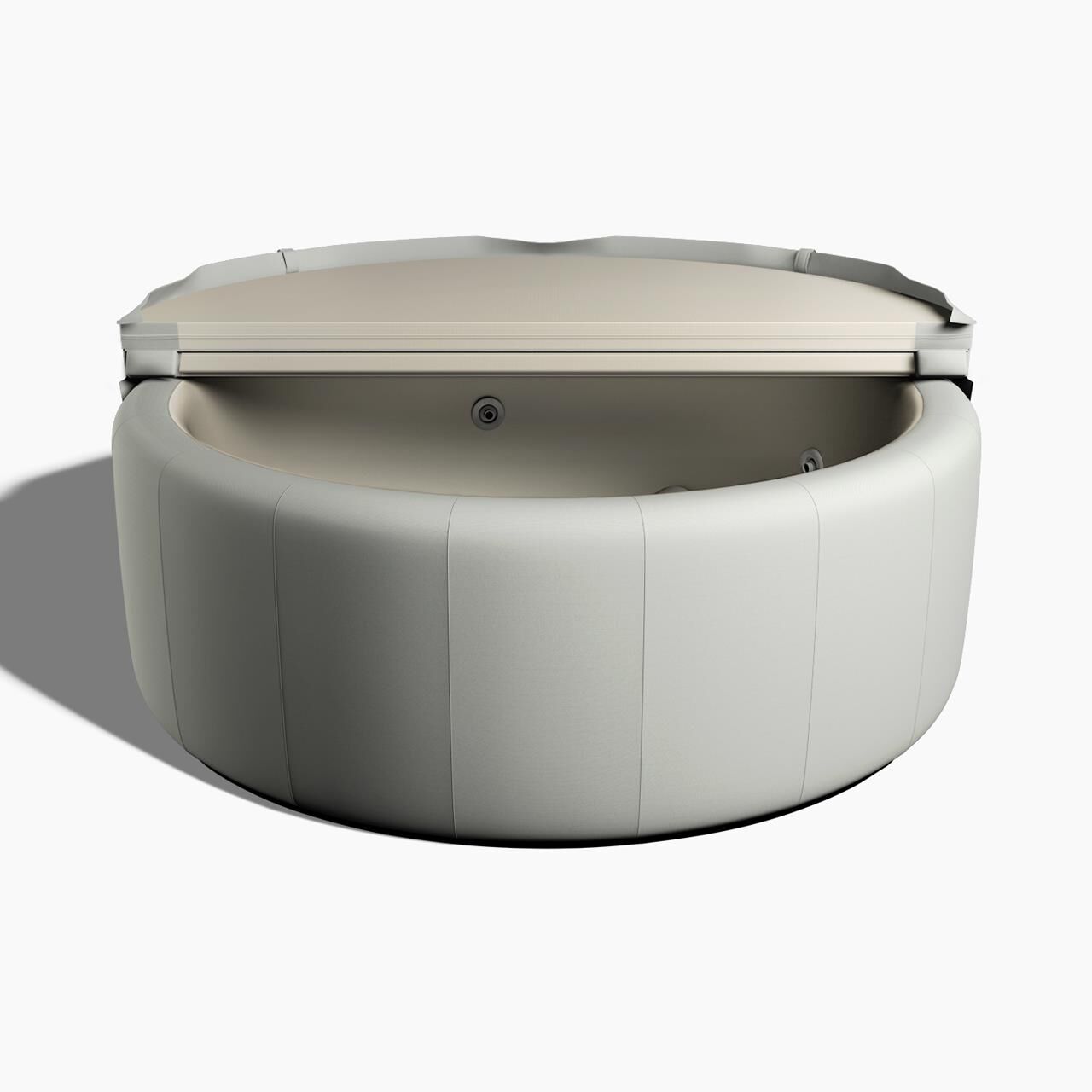 Softub Whirlpool POSEIDON X für 5-6 Pers. - Ø 200 cm - 1130 l - sky tweed pearl