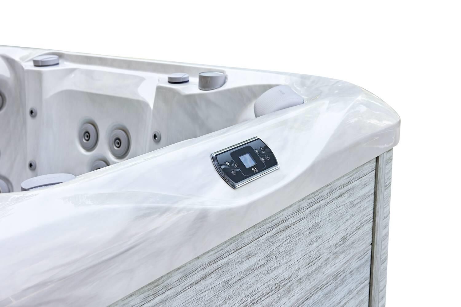 AquaSolus Whirlpool Aspen für 6 Pers. - 1300 l - Sterling Silver Natural Grey AquaSolus Whirlpool Aspen für 6 Pers. - 1300 l - Sterling Silver Natural Grey