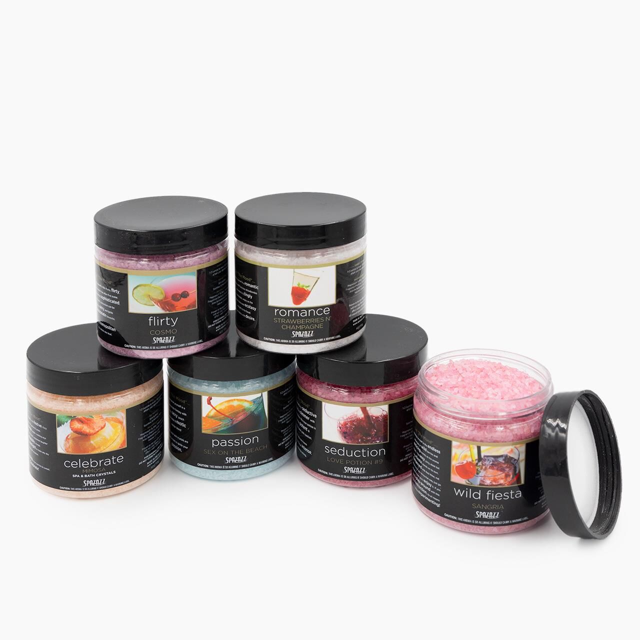 Whirlpoolsalz und Badezusatz "Spazazz Cocktail" - 6er Set