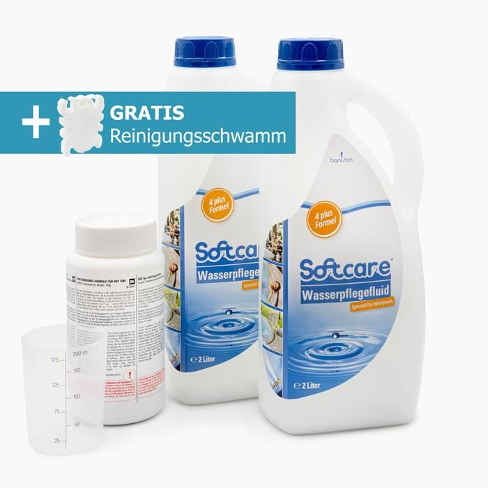 Softcare Wasserpflege Basis-Set mit Reinigungsschwamm