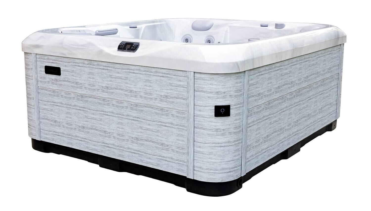 AquaSolus Whirlpool Aspen für 6 Pers. - 1300 l - Sterling Silver Natural Grey AquaSolus Whirlpool Aspen für 6 Pers. - 1300 l - Sterling Silver Natural Grey