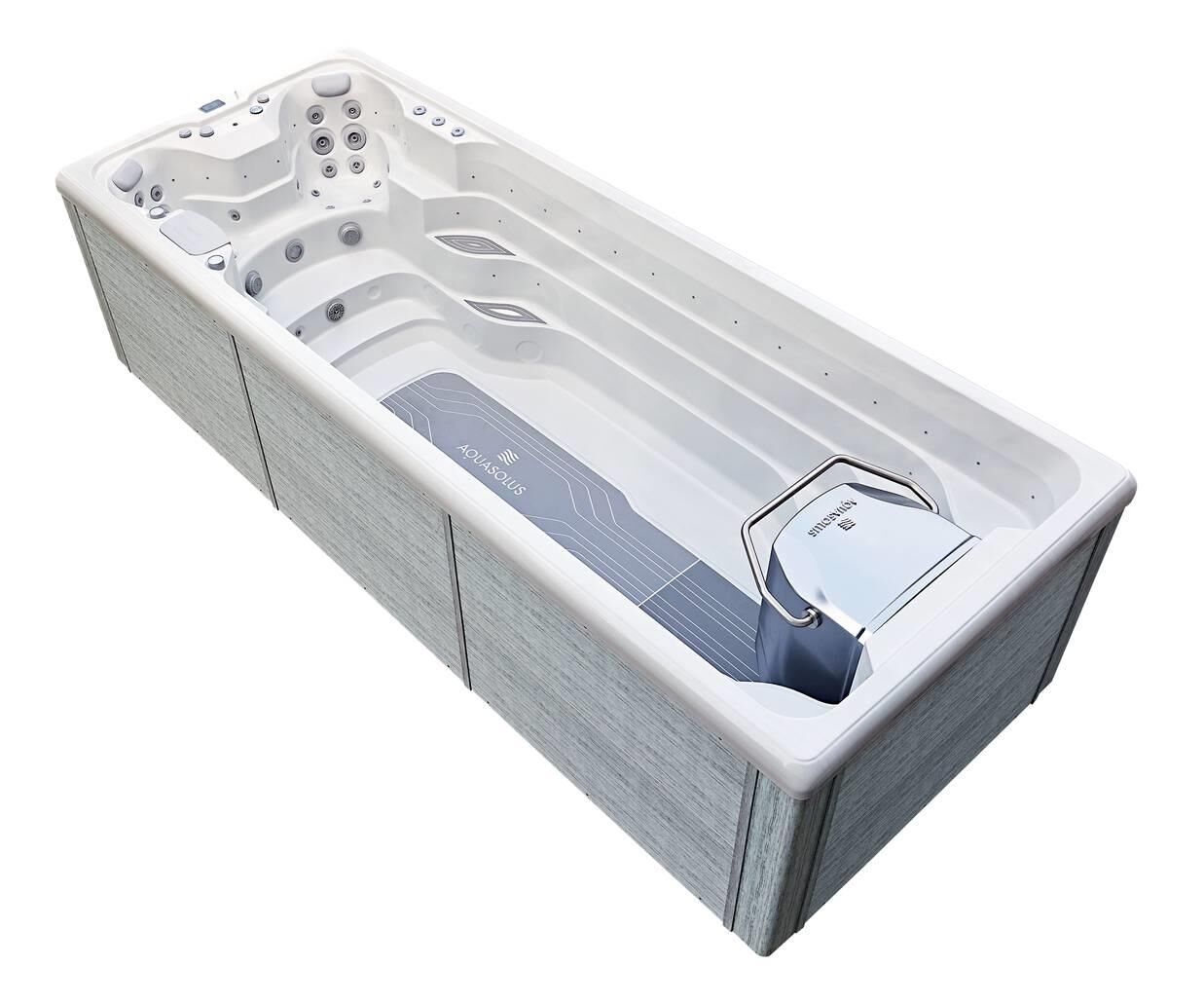 AquaSolus Swim Spa Flow Professional für 2 Pers. - 11600 l - Sterling Silver Natural Grey AquaSolus Swim Spa Flow Professional für 2 Pers. - 11600 l - Sterling Silver Natural Grey