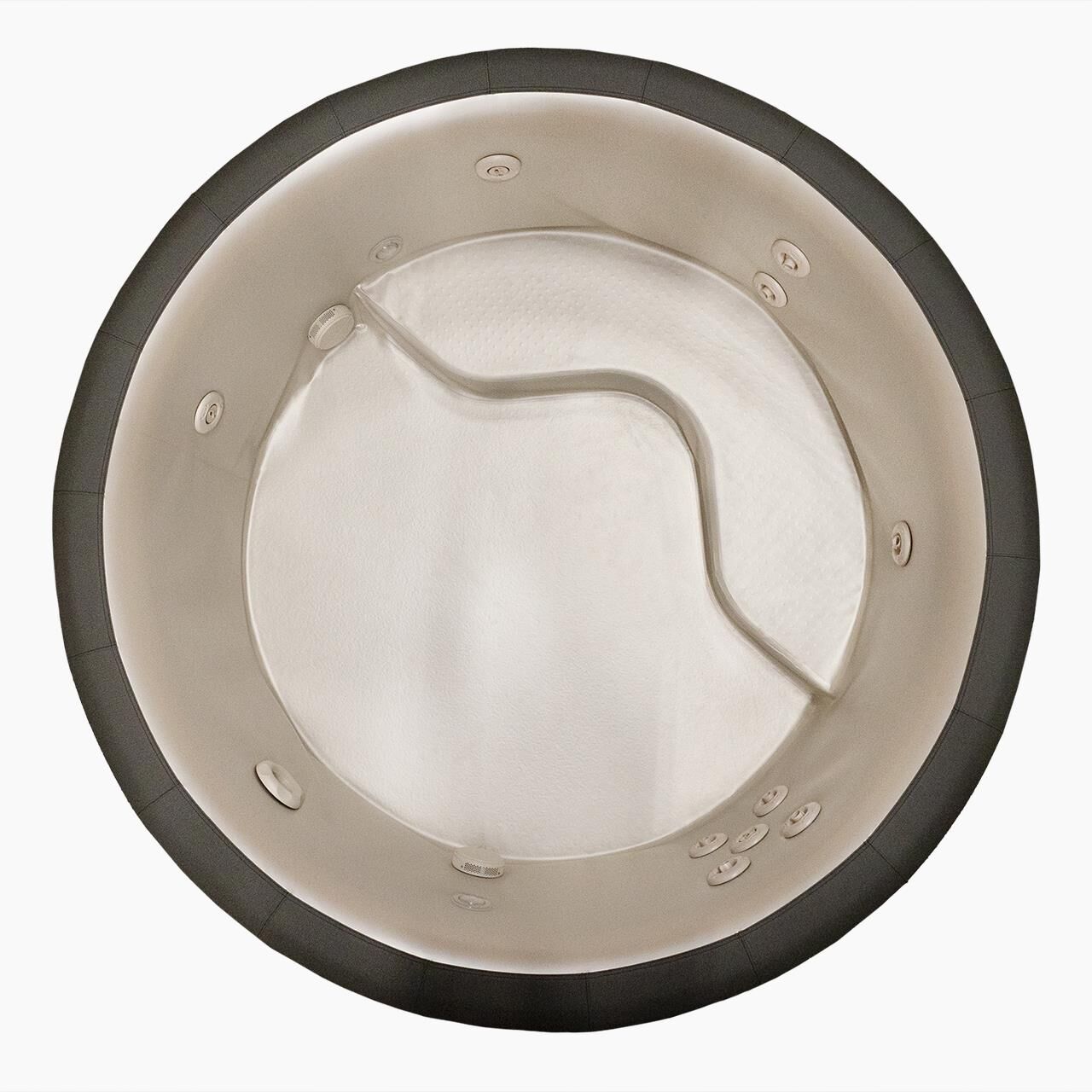 Softub Whirlpool POSEIDON X für 5-6 Pers. - Ø 200 cm - 1130 l - sand tweed pearl