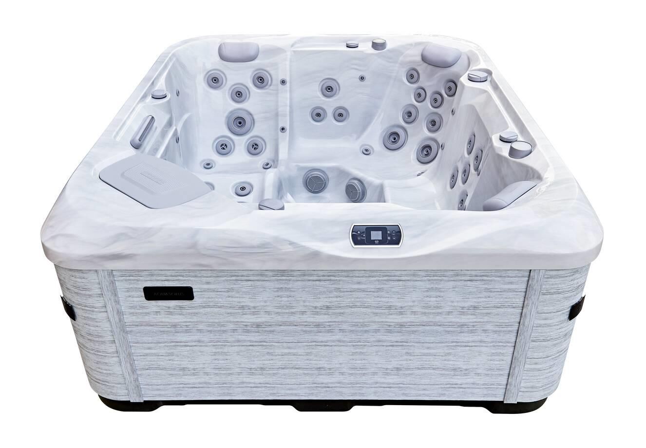 AquaSolus Whirlpool Aspen für 6 Pers. - 1300 l - Sterling Silver Natural Grey AquaSolus Whirlpool Aspen für 6 Pers. - 1300 l - Sterling Silver Natural Grey