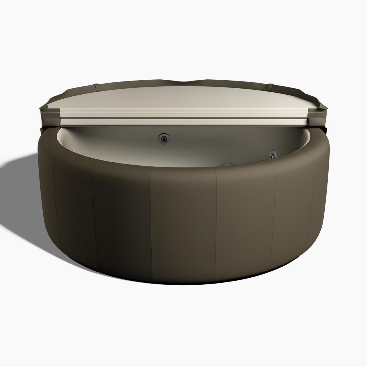 Softub Whirlpool POSEIDON X für 5-6 Pers. - Ø 200 cm - 1130 l - sand tweed pearl