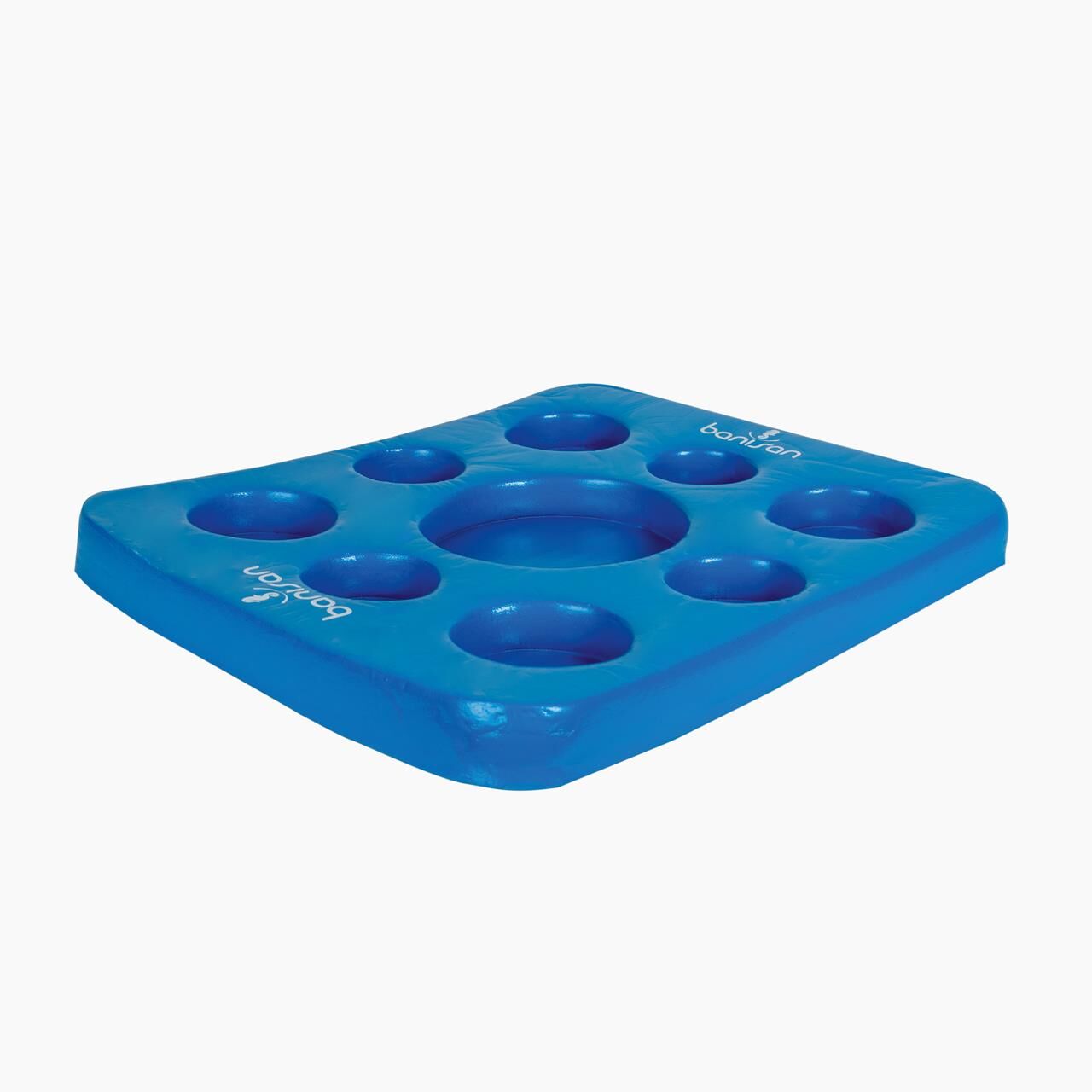 Schwimmtablett - Whirlpool-Getränkehalter - mit Spielbrett - 50 x 40 x 5 cm - blau (Schach/Dame)